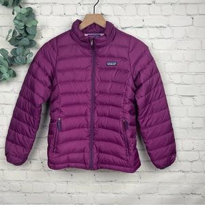 PATAGONIA Girl's Purple Puffer Zip Jacket size 12